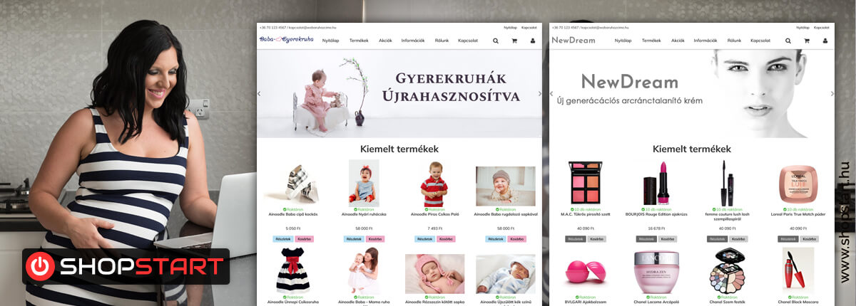 Baba-mama, ruhzat, kozmetika webshop indts