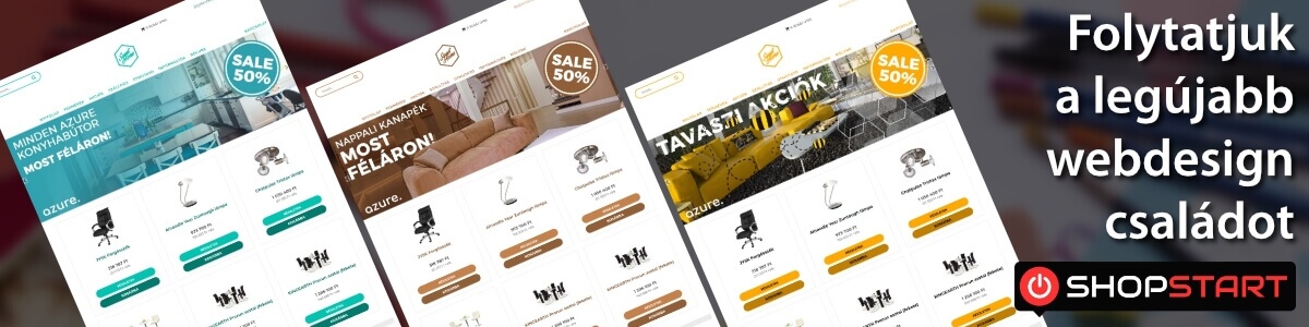 Friss s j, azonnal hasznlhat arculatok rhetek el a Shopstart webshopokhoz